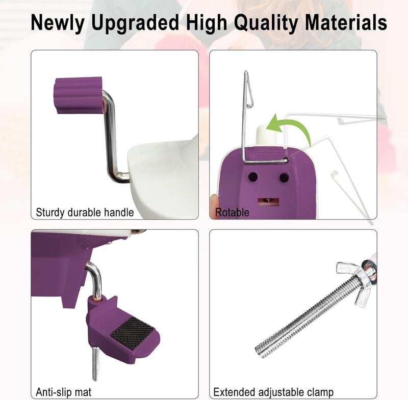 plzzree Yarn Ball Winder for Crocheting: Yarn Winder for Crocheting & Yarn Spinner for Knitting Hand Operated - Image 4